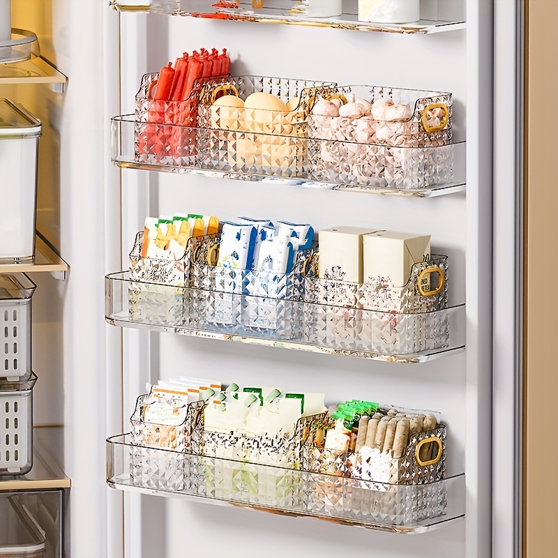 Refrigerator Side Door Storage Box, Transparent Fresh-keeping Box,  Refrigerator Fruit Vegetable Crisper, Food Storage Containers For  Refrigerator Side Door, Home Kitchen Utensil - Temu