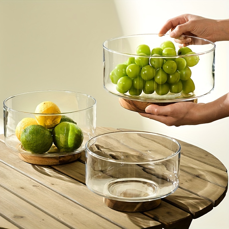 Heat resistant glass Salad Bowl Double layer Serving Bowl - Temu Philippines