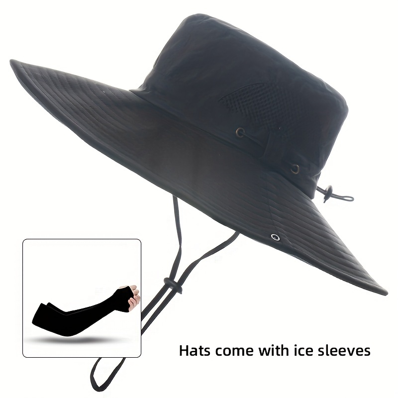 1pc Mens Fishing Hat With Breathable Net For Summer Fishing Buy One Send One  Buy Hat With Ice Sleeve, Free Shipping On Items Shipped From Temu