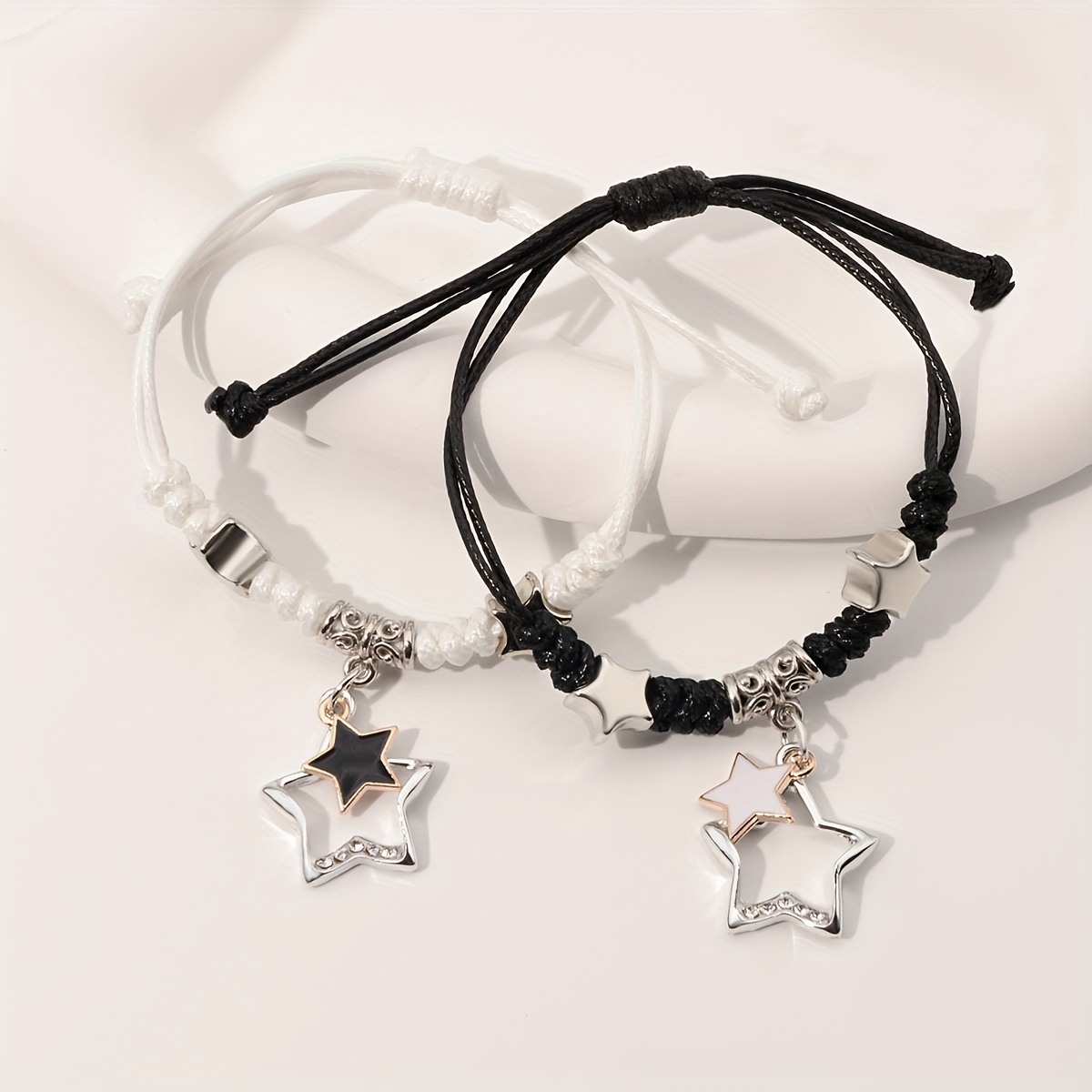 Magnetic Heart Charm Bracelets, Y2k Sun & Moon Charm Bracelet For  Couple/bestie - Temu