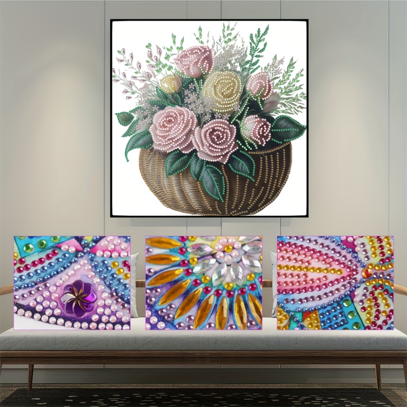 5D Diamond Painting Flowers in a Basket Kit