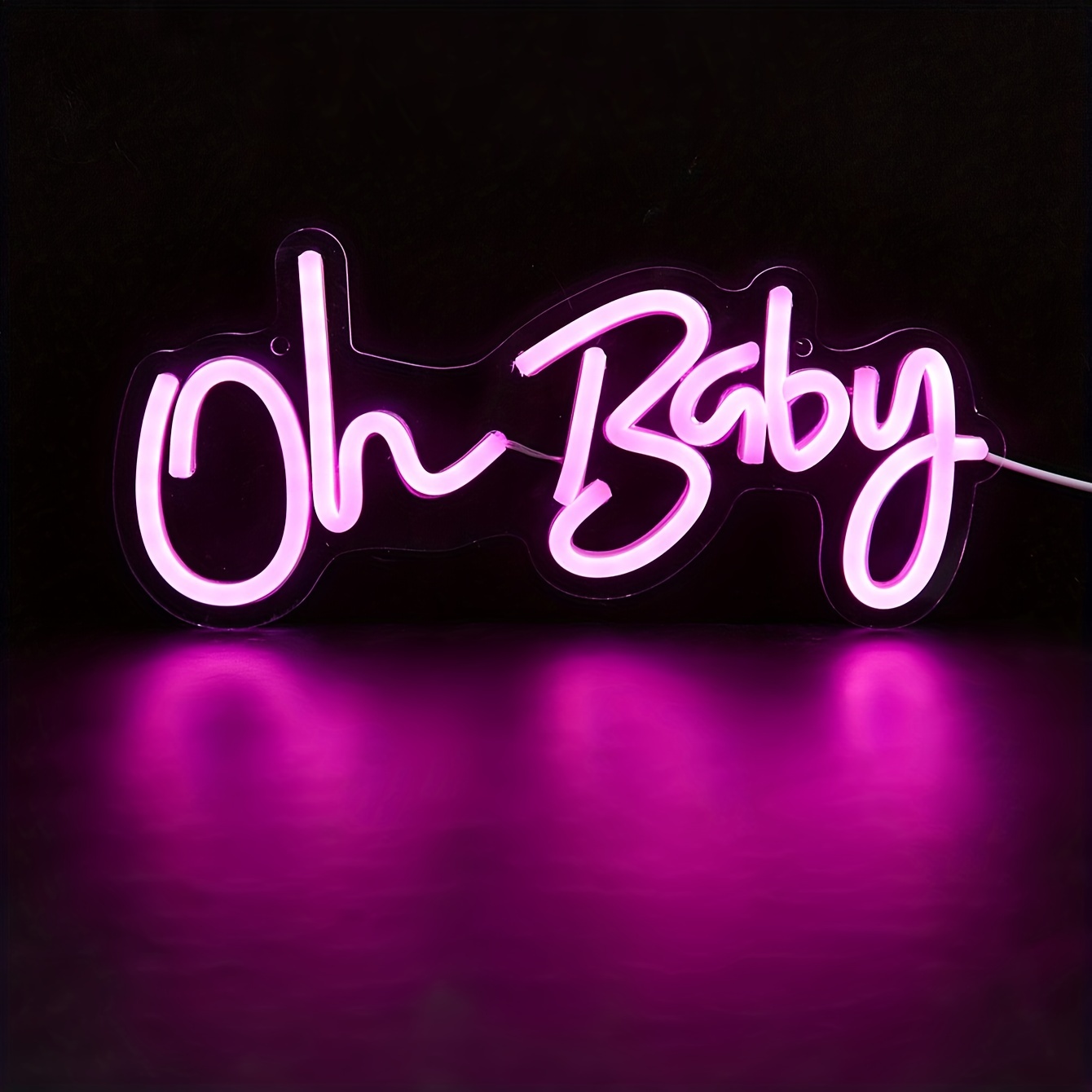Oh Baby Letter shaped White Led Neon Light Sign Usb Powered - Temu