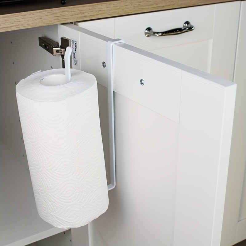 White Paper Towel Storage Rack, Cabinet Punch-free Rall Paper Rack, Napkin Paper  Rack, Plastic Wrap Storage Rack, Kitchen & Bathroom Storage Supplies  Bathroom Accessories - Temu Hungary