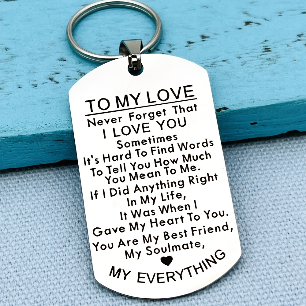 Keychain Accessories With First Name To My Wonderful Imc I Love You This  Much Always Forever Romantic Valentine Day Gift Wife Girlfriend Pe 