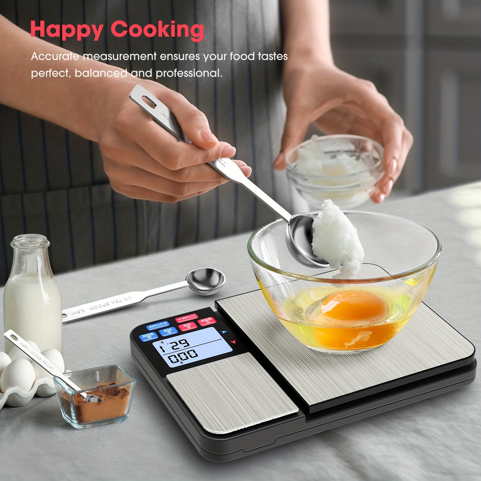 Food Scale, Dual Platform Food Scale, Digital Kitchen Scale, Grams And Oz  Scale For Weight Loss Baking Cooking, And Capacity, Precise Graduation Kitchen  Scale, Kitchen Stuff, - Temu