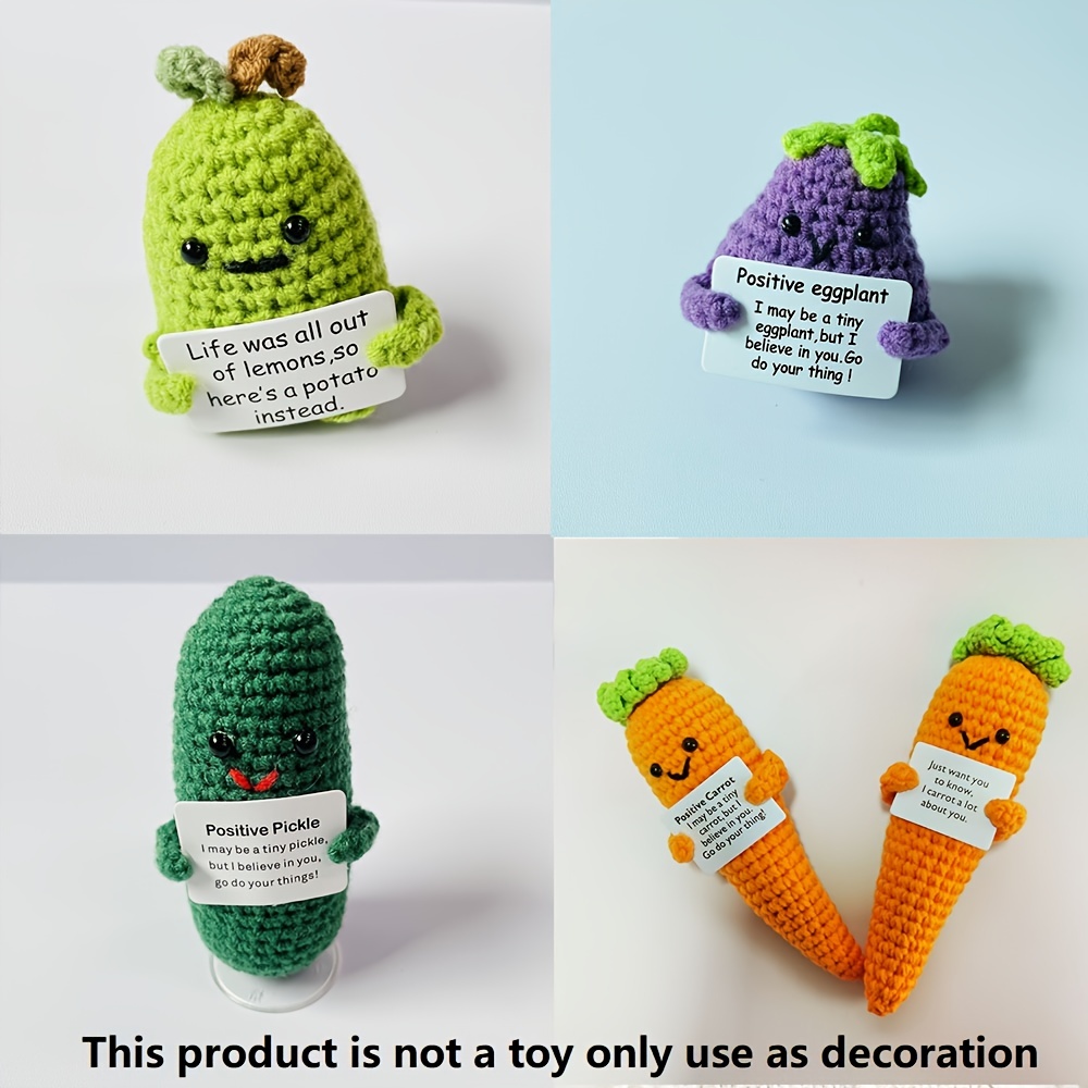 Mini Funny Positive Potato Knitted Potato Toy With Positive - Temu Belgium