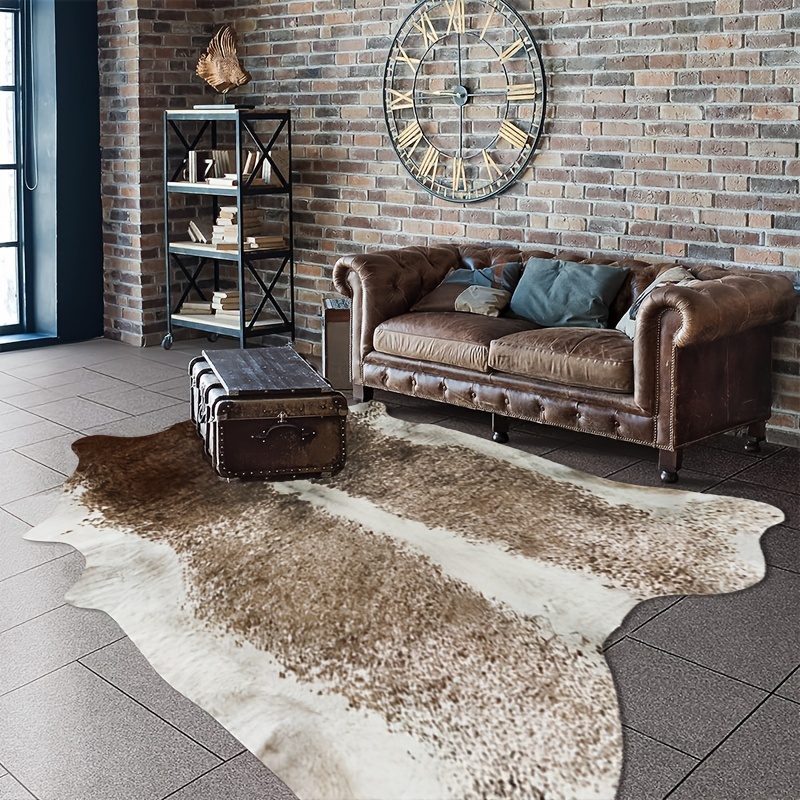 Faux Cowhide Rug Large Cow Hide Rug Rustic Chic Western Rugs - Temu