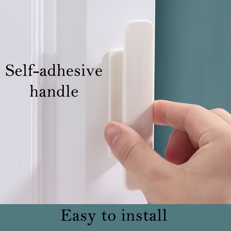 

1pc Self-adhesive Cabinet Handles, Pulls Drawer Handle, Mini No-punch Modern Simple Wardrobe Door Push-pull Glass Door Single-hole Self-adhesive Small Handle