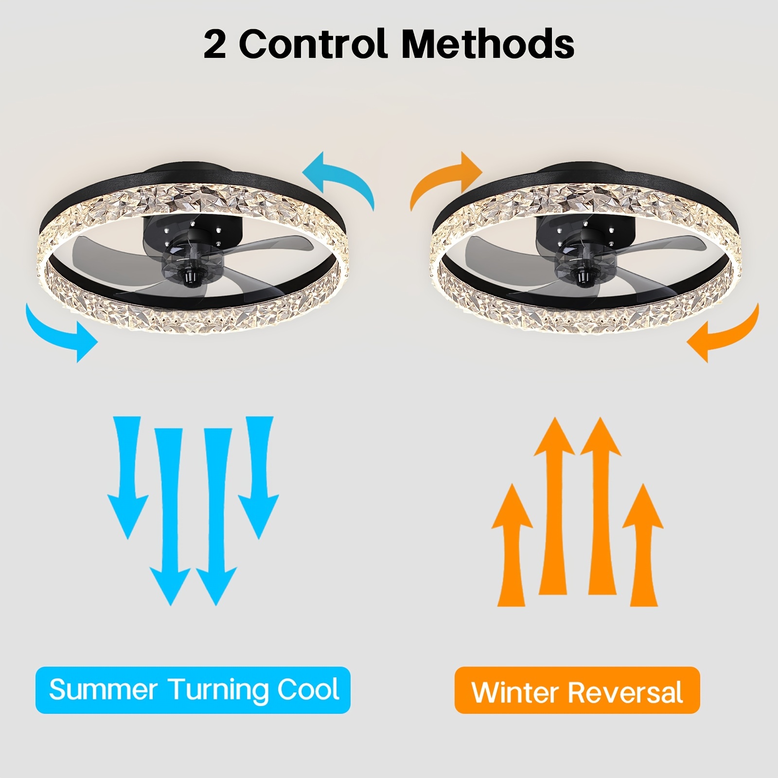 1pc ceiling fans with lights smart ceiling fan with remote control dimmable 3 color 6 speeds low profile ceiling fan light for bedroom living room kitchen black wtihe details 3