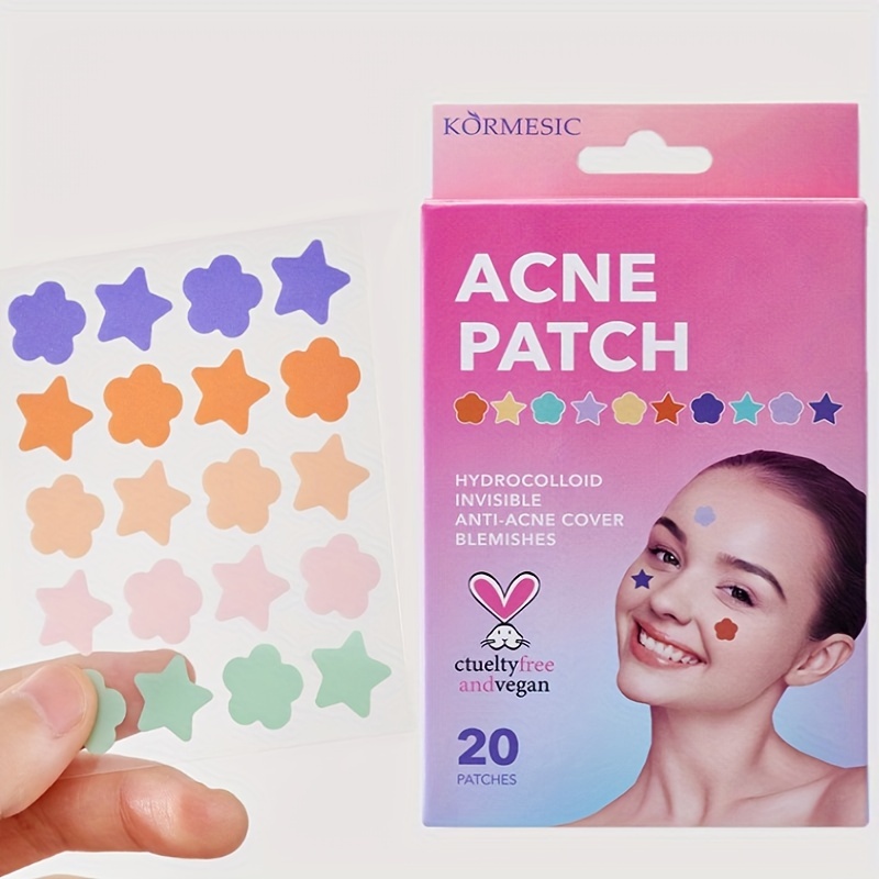 24pcs Cute Carton Acne Pimple Patch Breathable Invisible Anti