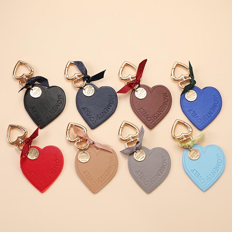 Car Key Chain with Heart and Floral Shapes, Gold Key Ring for Women and Men,Bag Accessories,Temu