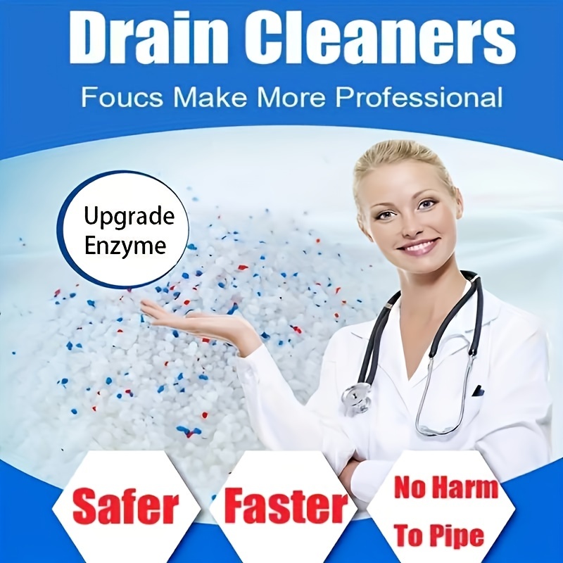 Fast-Acting Drain Cleaner for Kitchen Sink, Toilet, and Pipes