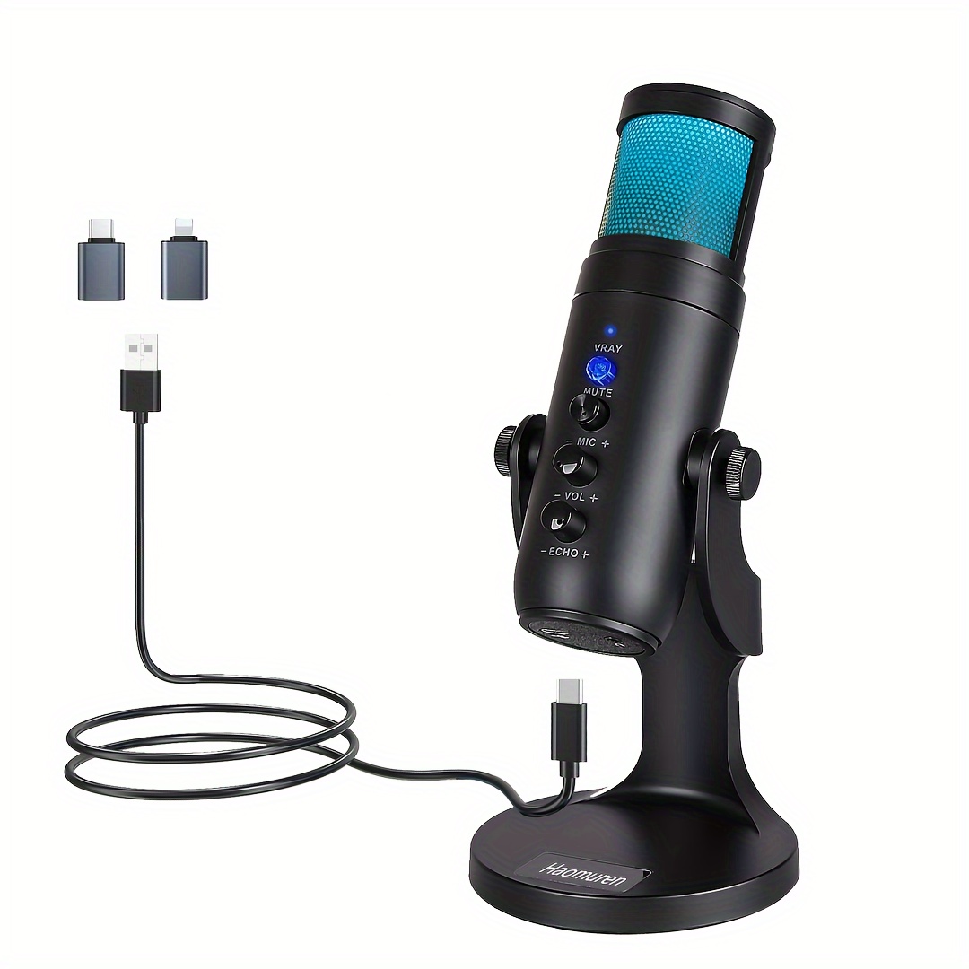 Basics - Mini microfono a condensatore da scrivania, Nero, USB :  : Strumenti Musicali