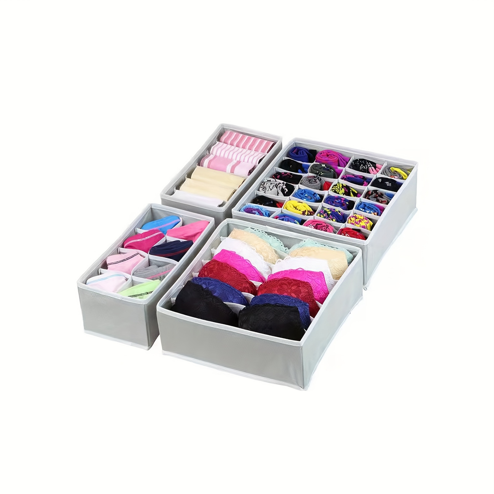 Sock Underwear Drawer Organizer Dividers, Foldable Fabric Dresser