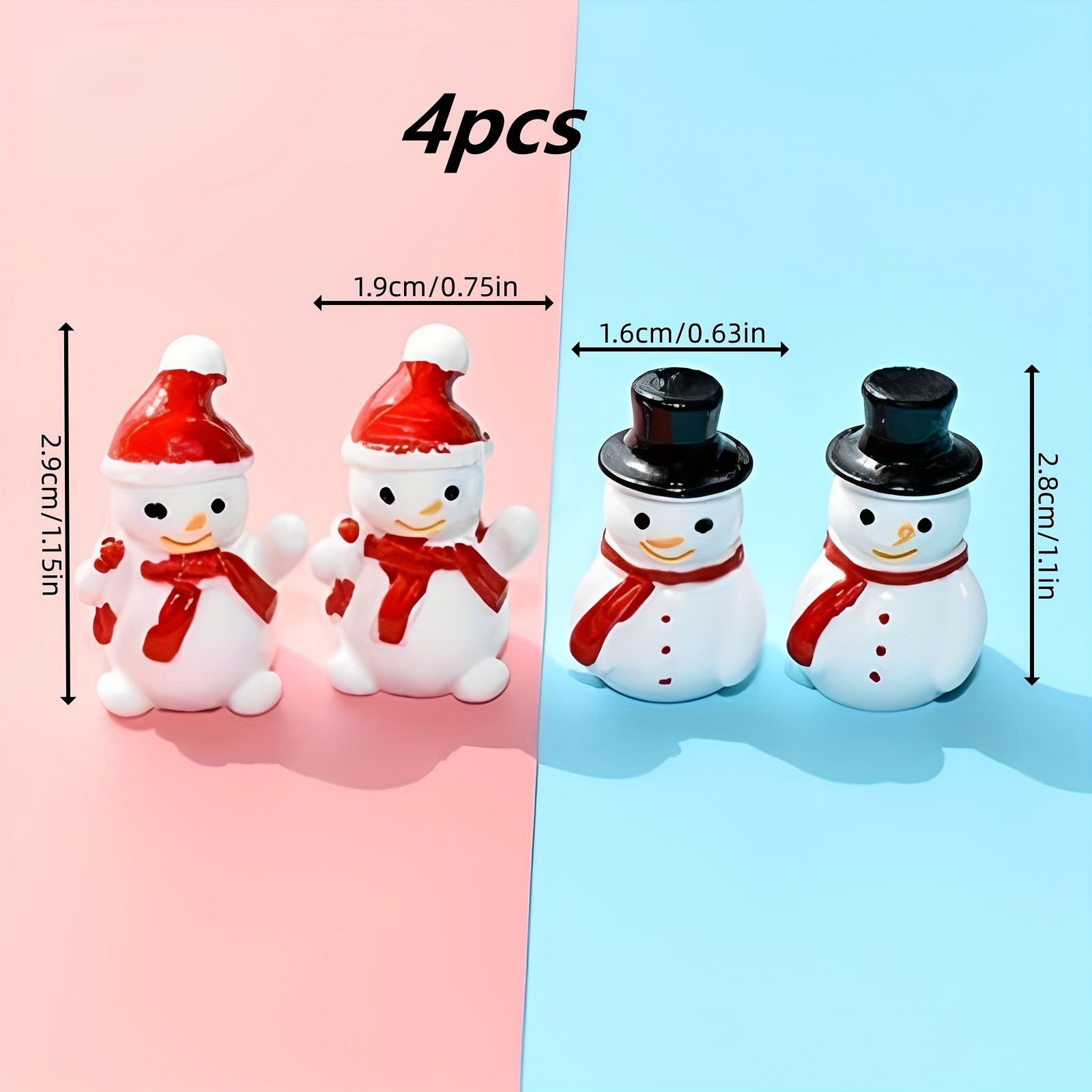 Mini Snowman Statue Christmas Snowman With Top Hat Christmas Mini ...