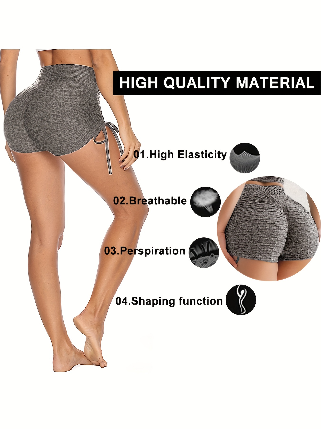  Womens Booty Shorts High Waisted Yoga Shorts Ruched