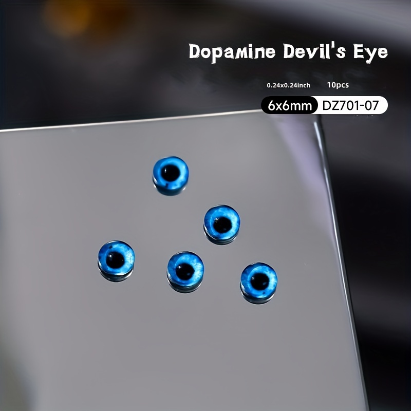10pcs Devil's Eye Nail Art Charms Cat Eye Nail Art Accessories