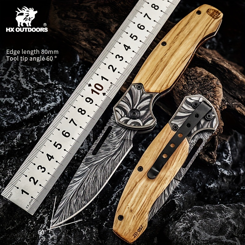 han dao folding knife high hardness self defense and survival tool for camping and collection details 0