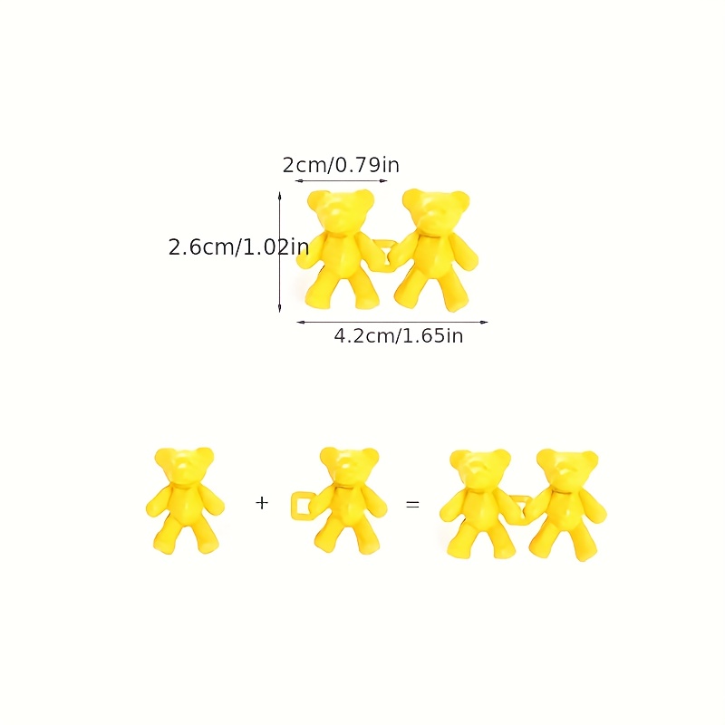 Adjustable Cute Bear Waist Buckle Extender For Jeans And - Temu