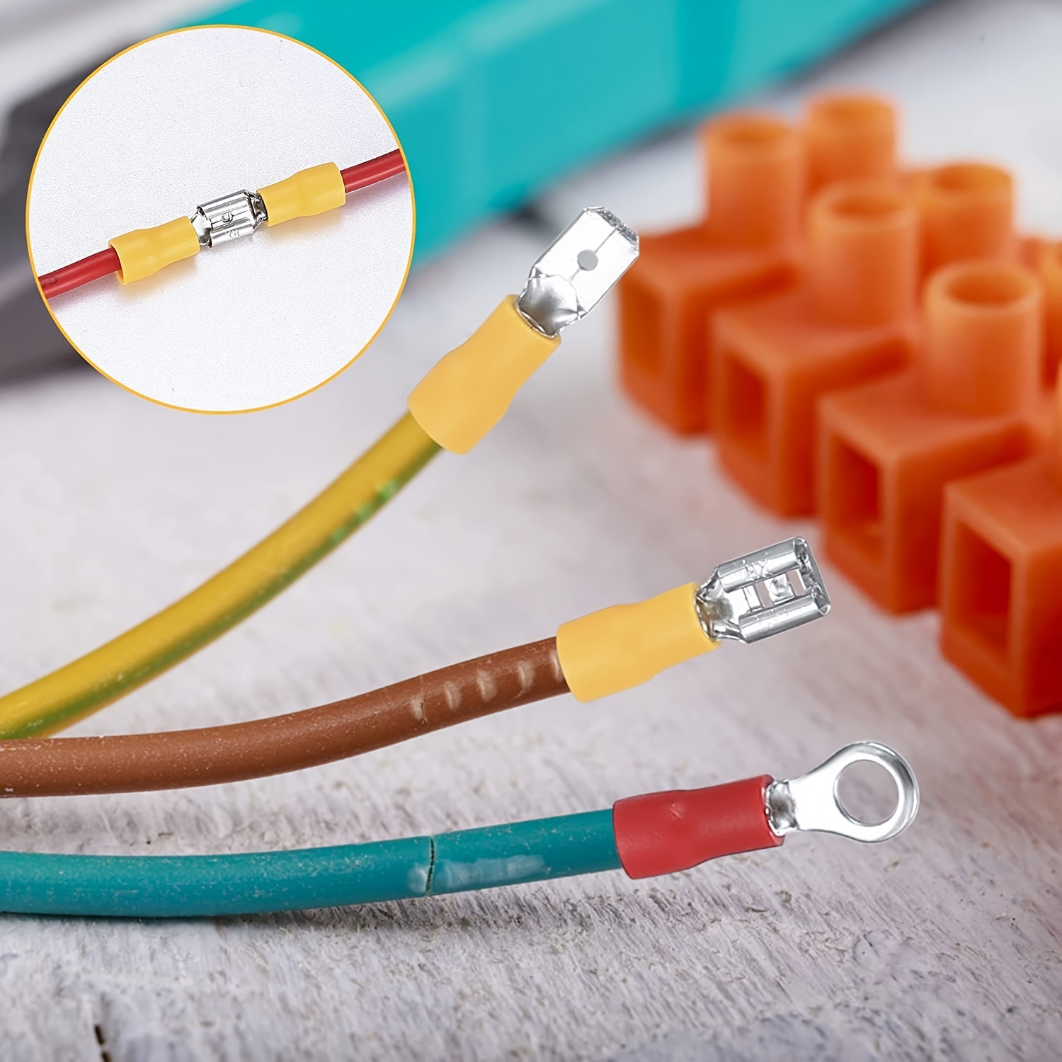 Insulated Electrical Wire Female Crimp Cable Connector Spade Butt Ring Fork Electric  Terminals Set - China Cable Lug, Copper Lug