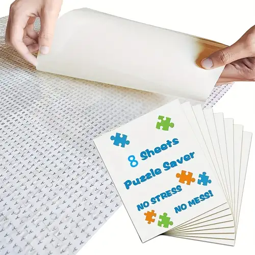Jigsaw Puzzle Glue Mat - 7 Sheets Saver 1000 Pieces Peel And Stick With  Strong Adhensive Paper Roll Up Frame Table Clear For Kids Or Adult, Keep  Clean And Tidy - Toys