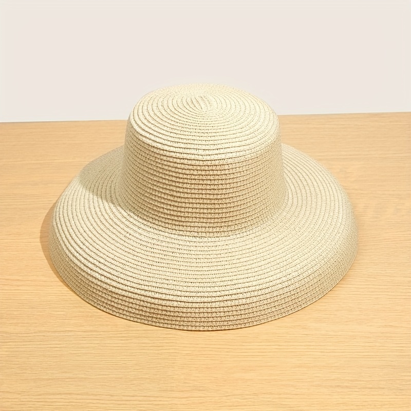 Sxxkuxuan Women's Wide Brim hat Sun Protection Straw Hat India