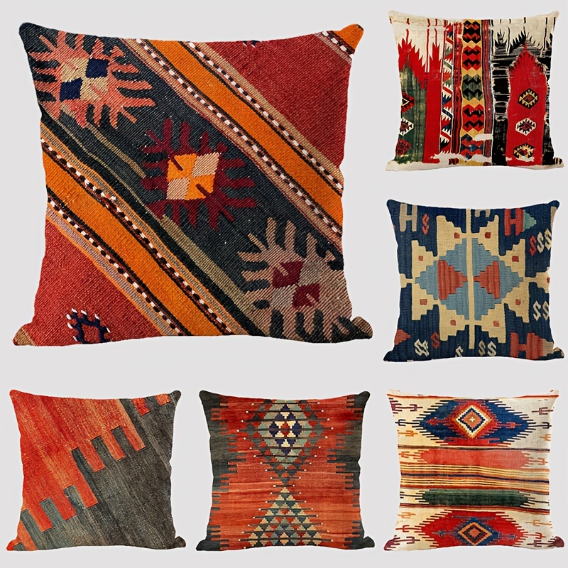Vintage Boho Decor Throw Pillow Covers Bohemian Ethnic Style - Temu
