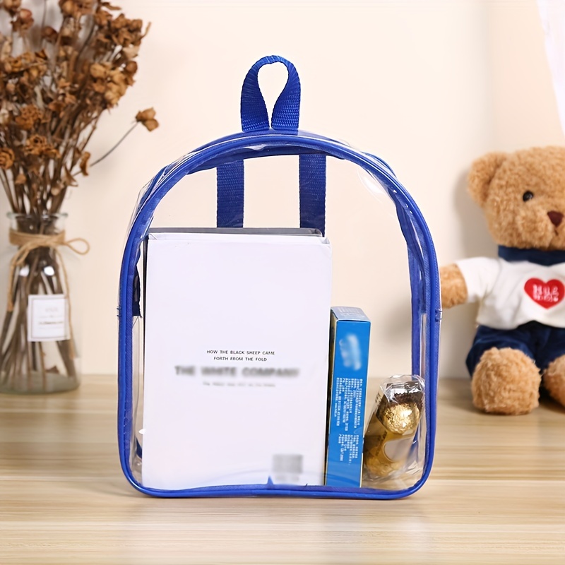 Transparent PVC Zipper Backpack Casual Bag