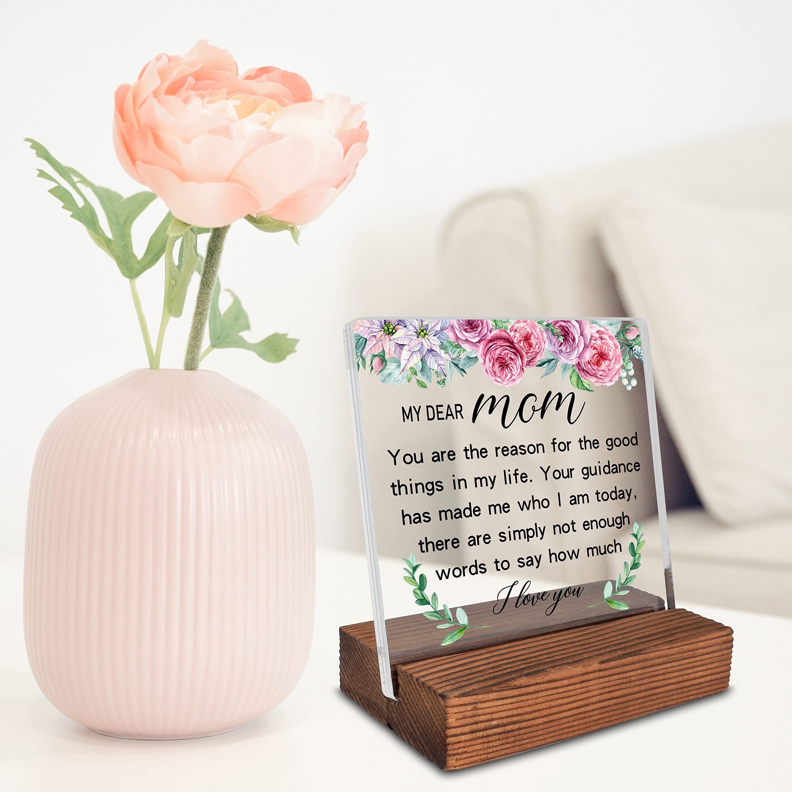 Wooden Ornament Mom Plaques Birthday Gifts For Mom From Son - Temu