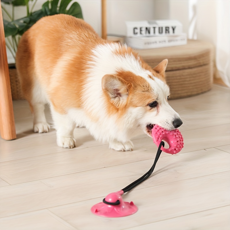 Suction Cup Dog Toy Interctive Toy Tug of War Dog Toy Teeth Cleaning Chew  Toy