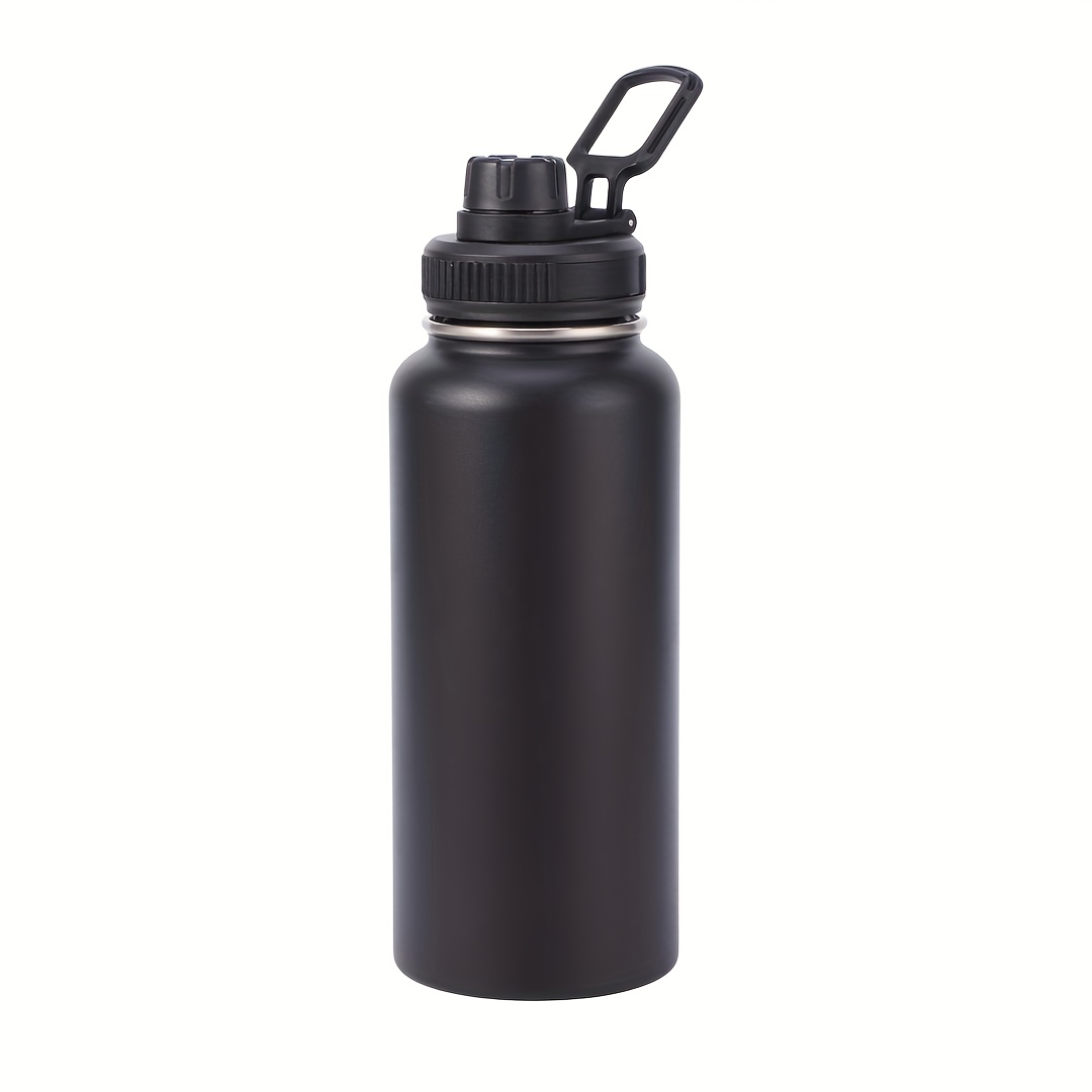  MOTUZP Large Capacity Sports Water Bottle Portable Scale  Marking Poping Cover Straw Leak Resistant Cup Outdoor Fitness Water Storage  Bottle(Black) : Sports & Outdoors