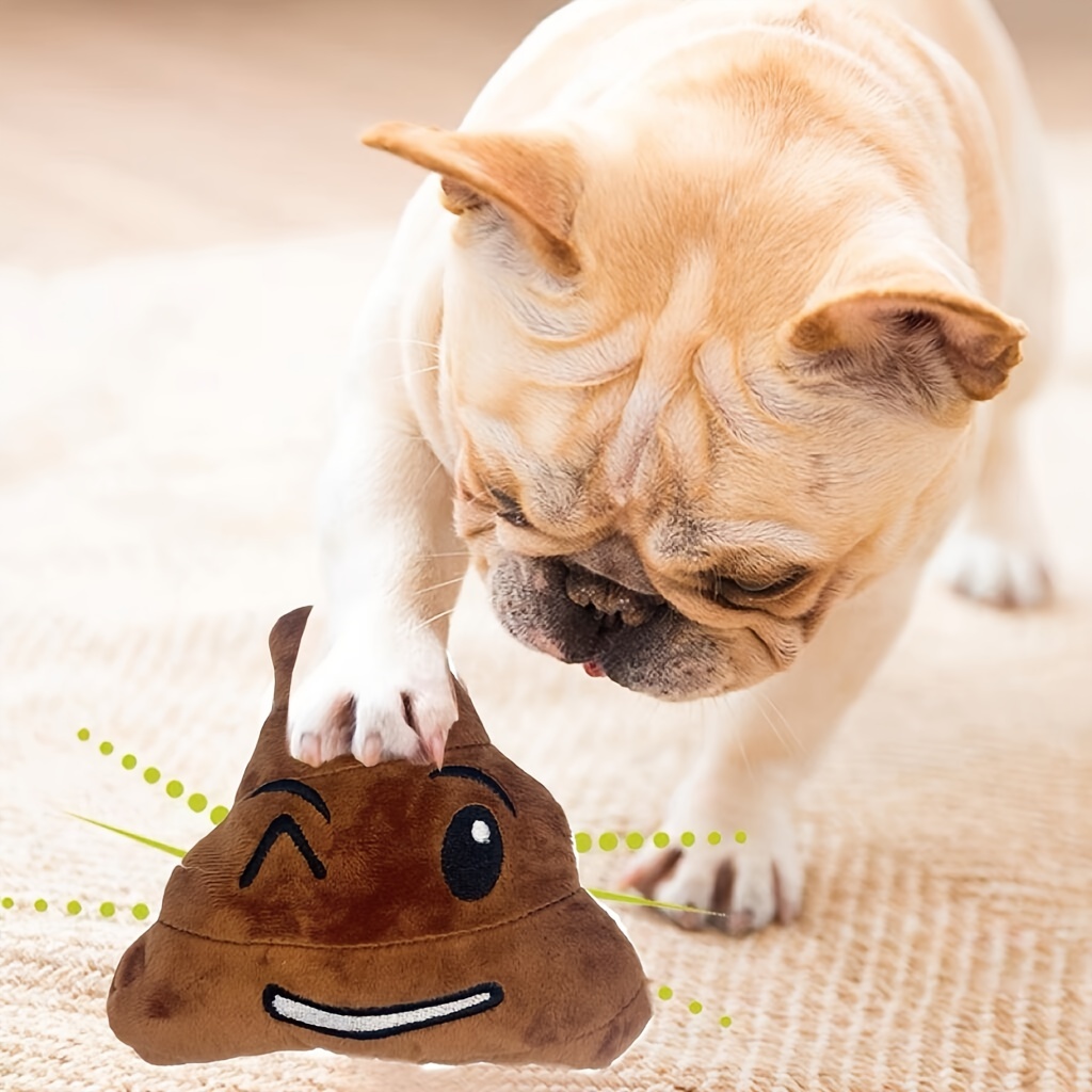 Farting poop emoji outlet plush dog toy