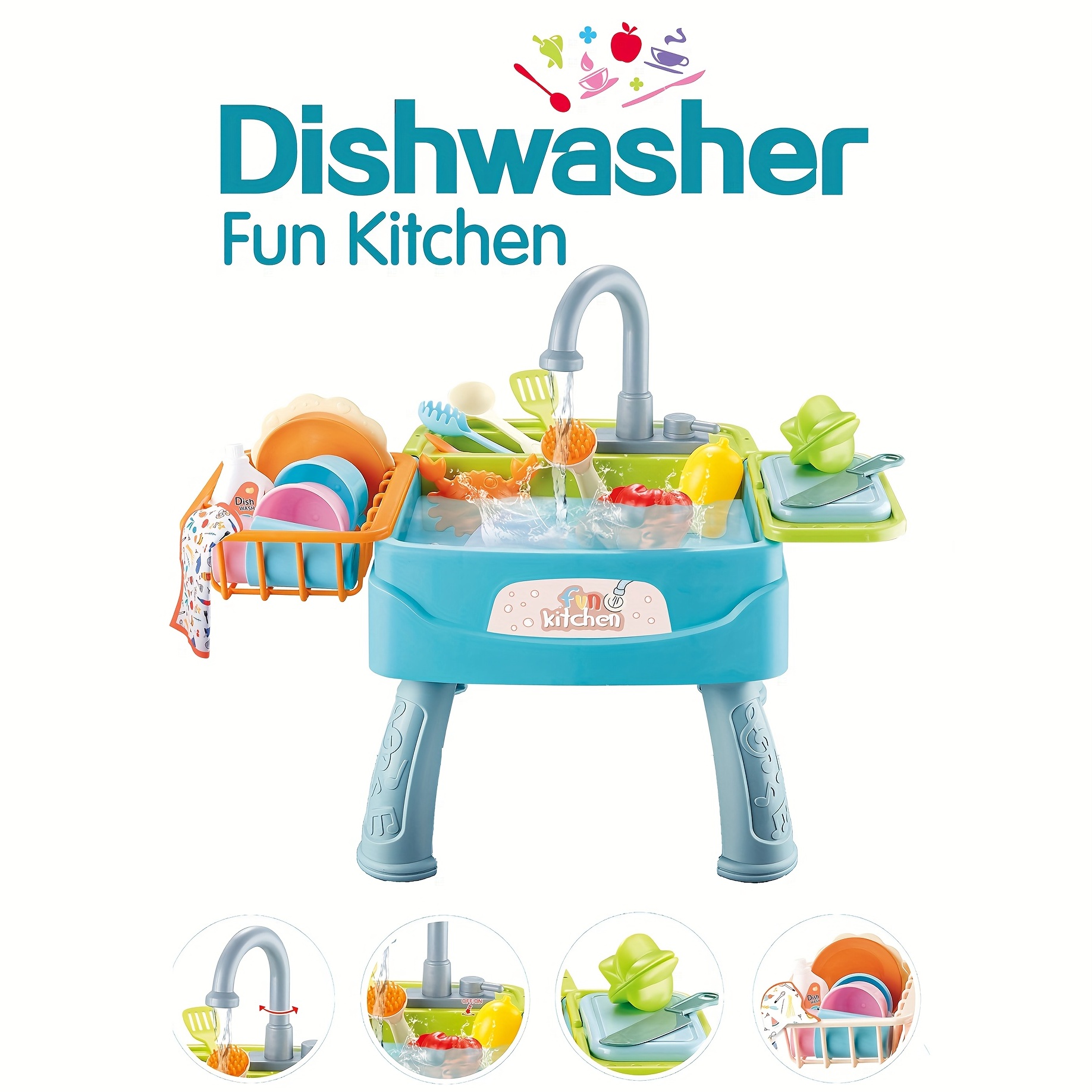 Enfants Cuisine Playset Creative Électrique Lave-vaisselle Faire semblant  Jouer Jouet Cuisine Jouet 