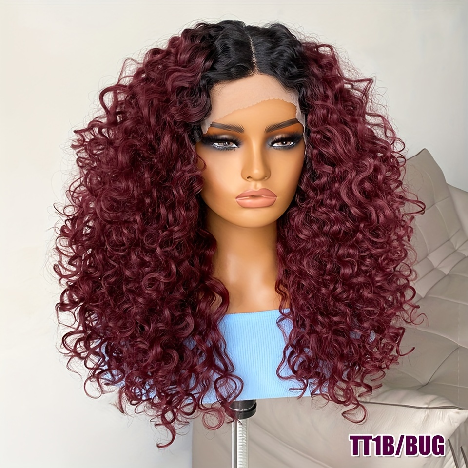 Synthetic 180% Density T part 13x4x1 Synthetic Lace Front - Temu