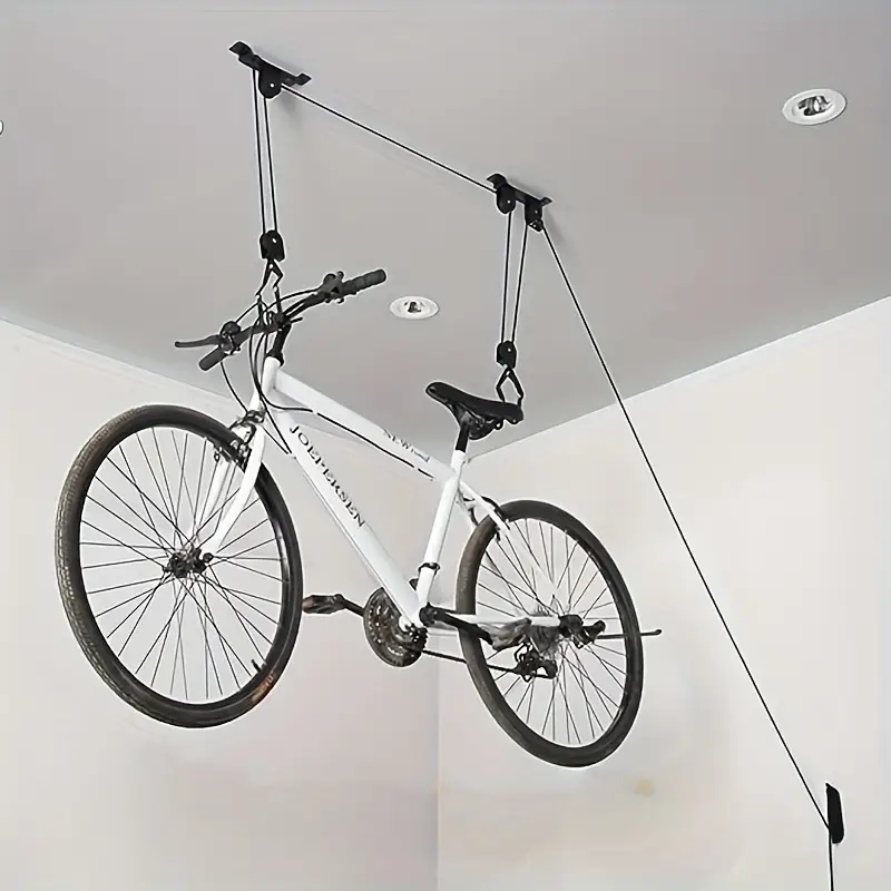 Garage Storage Bike Lift Pulley System