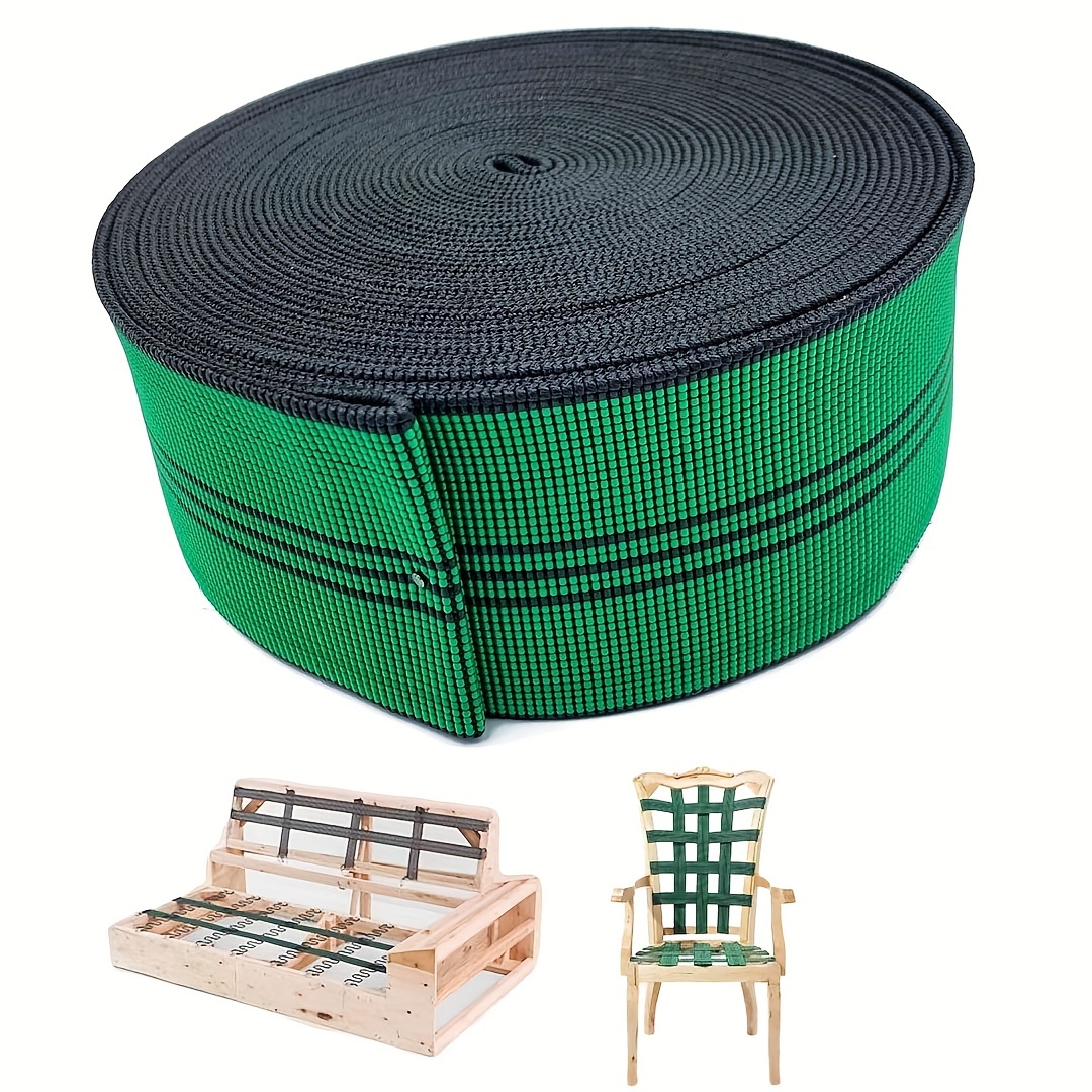 

Width 2.68inch/1.89inch 30ft Green Sofa Elastic Webbing Stretch Latex Band Furniture Repair Diy Upholstery Modification Elasbelt Chair Couch Material Replacement Stretchy Spring Alternative