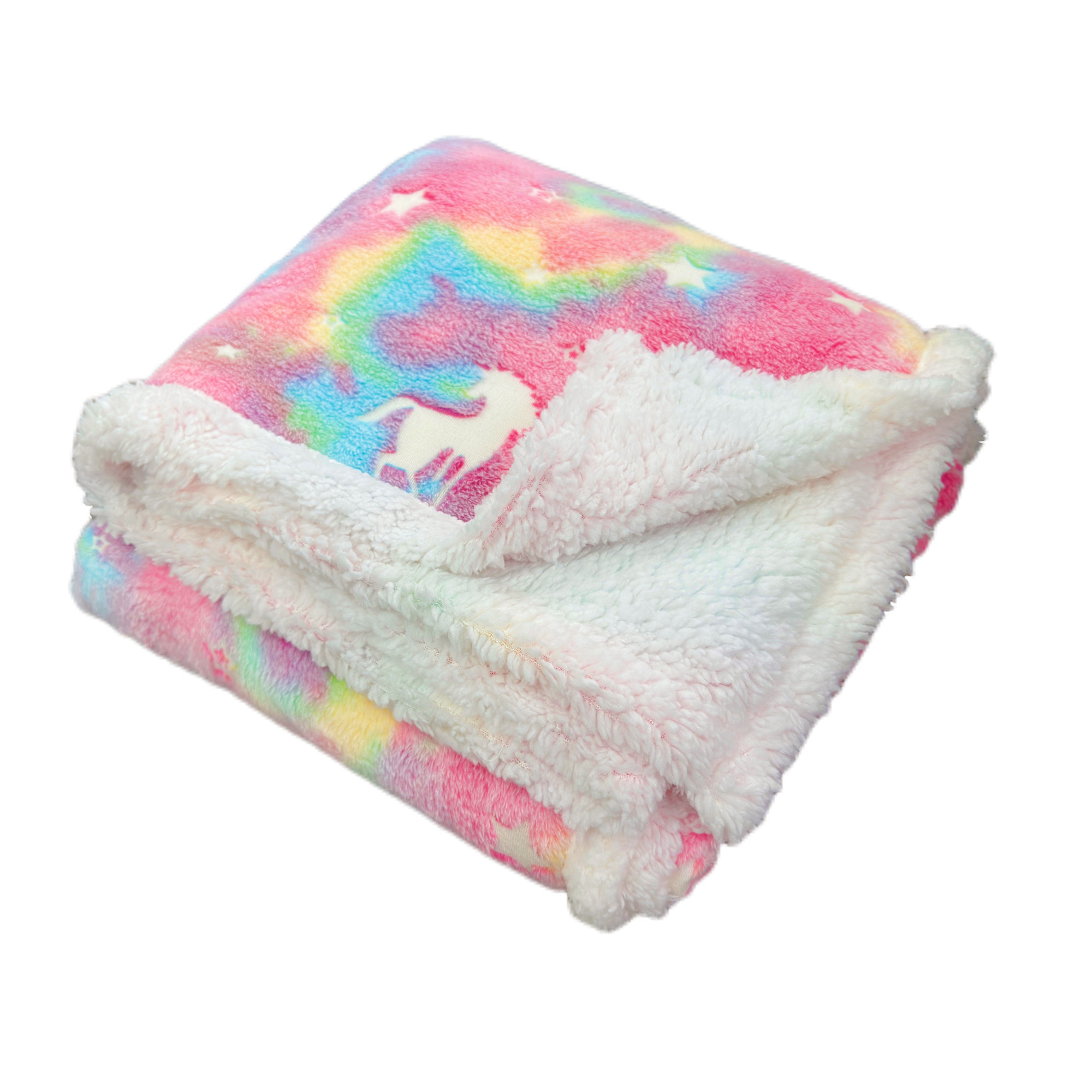 Fluffy discount unicorn blanket