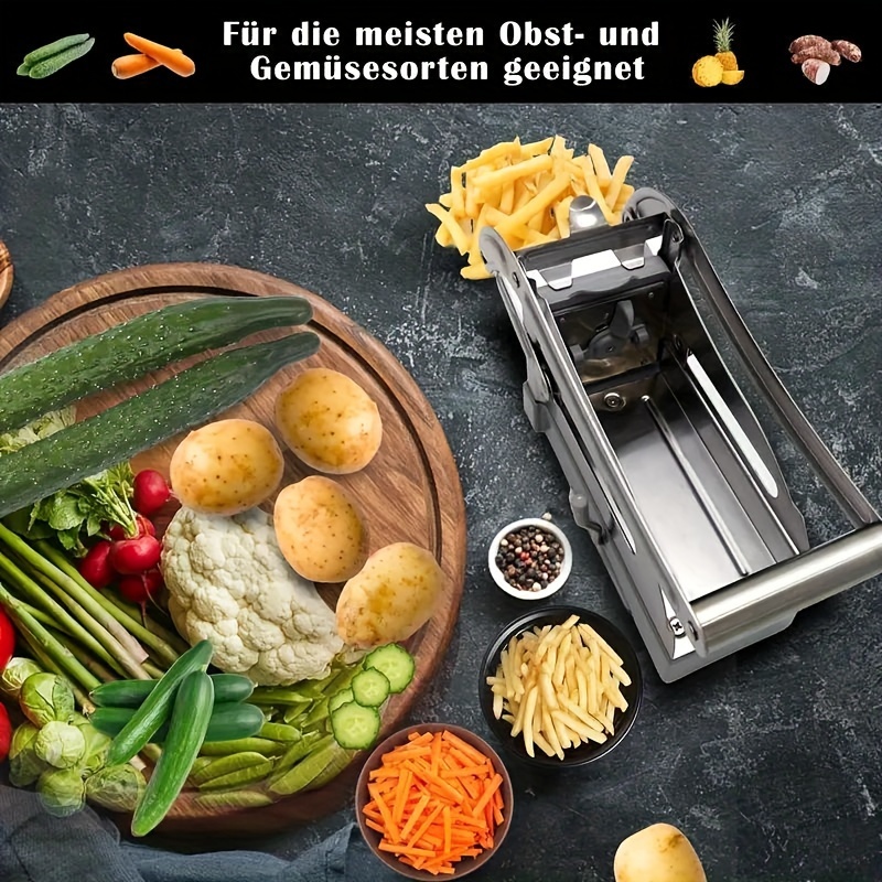 French Fry Cutter, Commercial Restaurant French Fry Cutter Stainless Steel  Potato Cutter Vegetable Potato Slicer With Suction Feet Cutter Potato Heavy  Duty Cutter For Potatoes Carrots Cucumbers, Vegetable Chopper, Onion  Chopper For