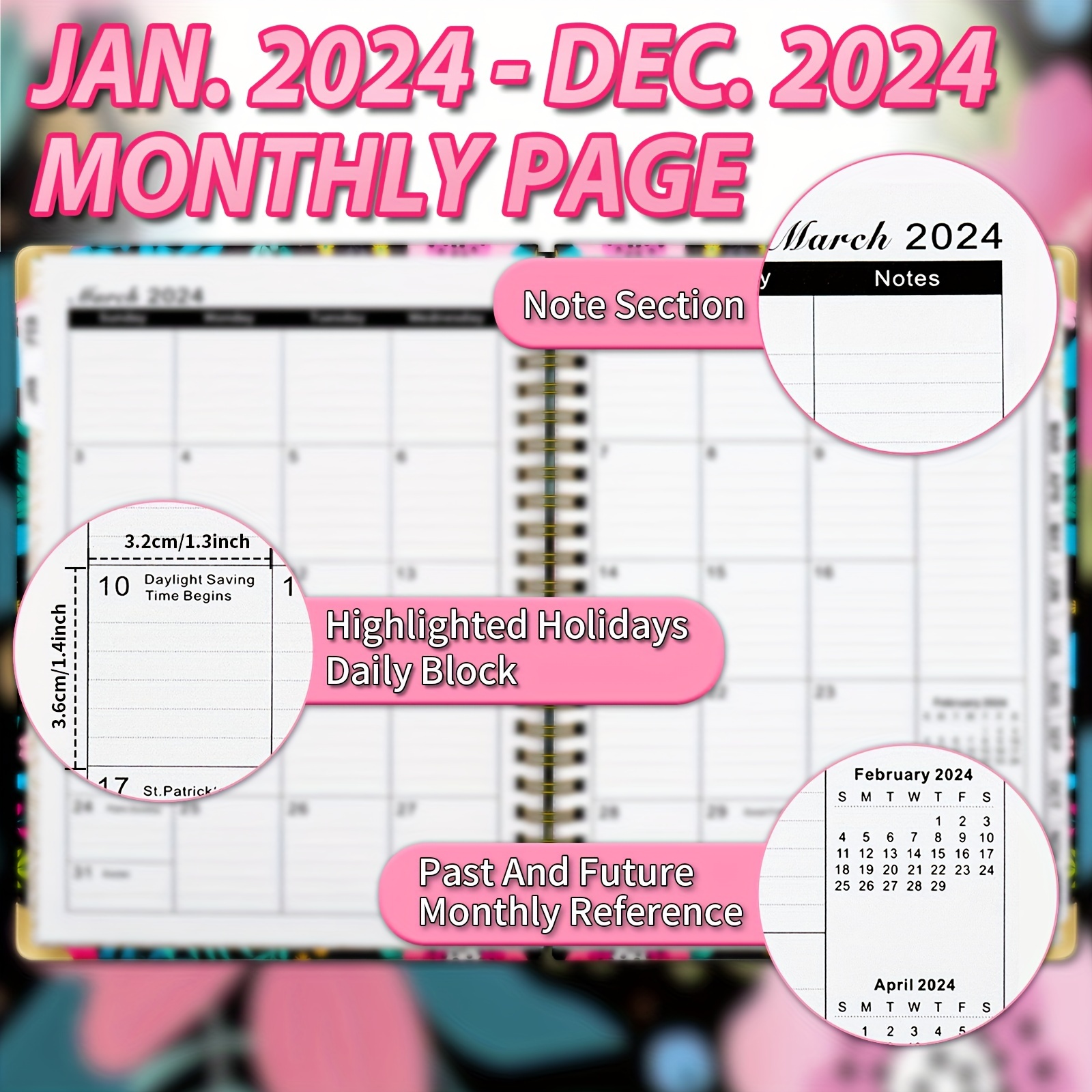 2024 Purple Planner bloc-notes
