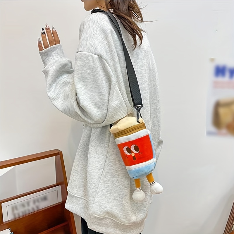 20cm / 7.87in Cute Frog Plush Bag -the Perfect Decorated Crossbody Bag - For Birthday And Christmas Gifts.Creative Kawaii Cartoon Plush Day Bag