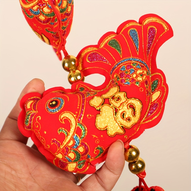 Figurine Ornament Chinese Spring Festival Blessing Pendant - Temu