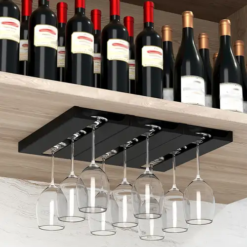 Estante colgante para copas de vino, soporte para copas de vino, soporte  creativo para copas de vino, estante de almacenamiento (tamaño 31.5 x 11.0