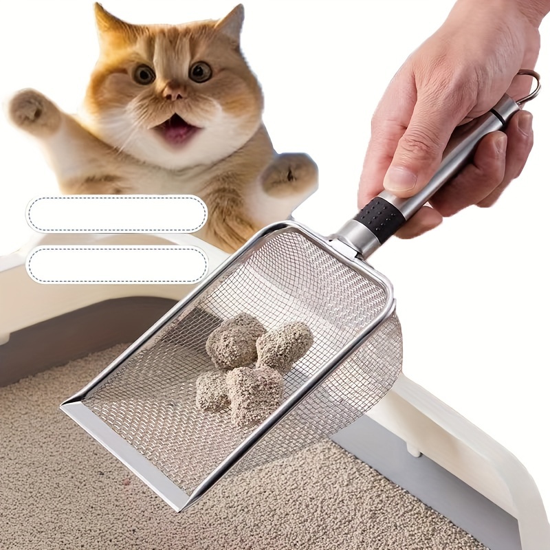  FIRSAL Small Mesh Stainless Steel Cat Litter Scoop Fine Mesh  Metal Reptile Litter Cleaner Scooper Non-Stick Coated Metal Litter Scoop  Fine Sand Litter Scooper (Hole:2mm/Fine Sand Scooper) : Pet Supplies