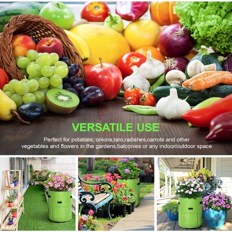 Potato Grow Bag Pe Vegetable Grow Bags With Handle Thickened Growing Bag  Vegetable Onion Plant Bag Outdoor Garden Pots - Temu United Arab Emirates