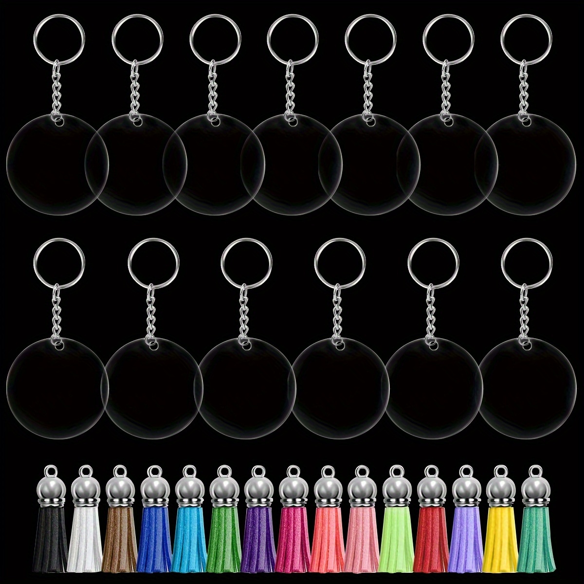 Blank Transparent Acrylic Keychain Love Keychain Acrylic - Temu