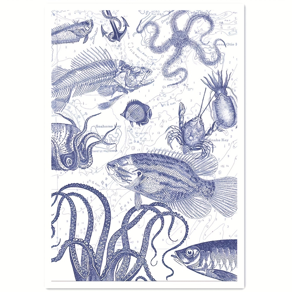 Marine Animal Stamps Stencils For Diy Scrapbook Photo Paper - Temu