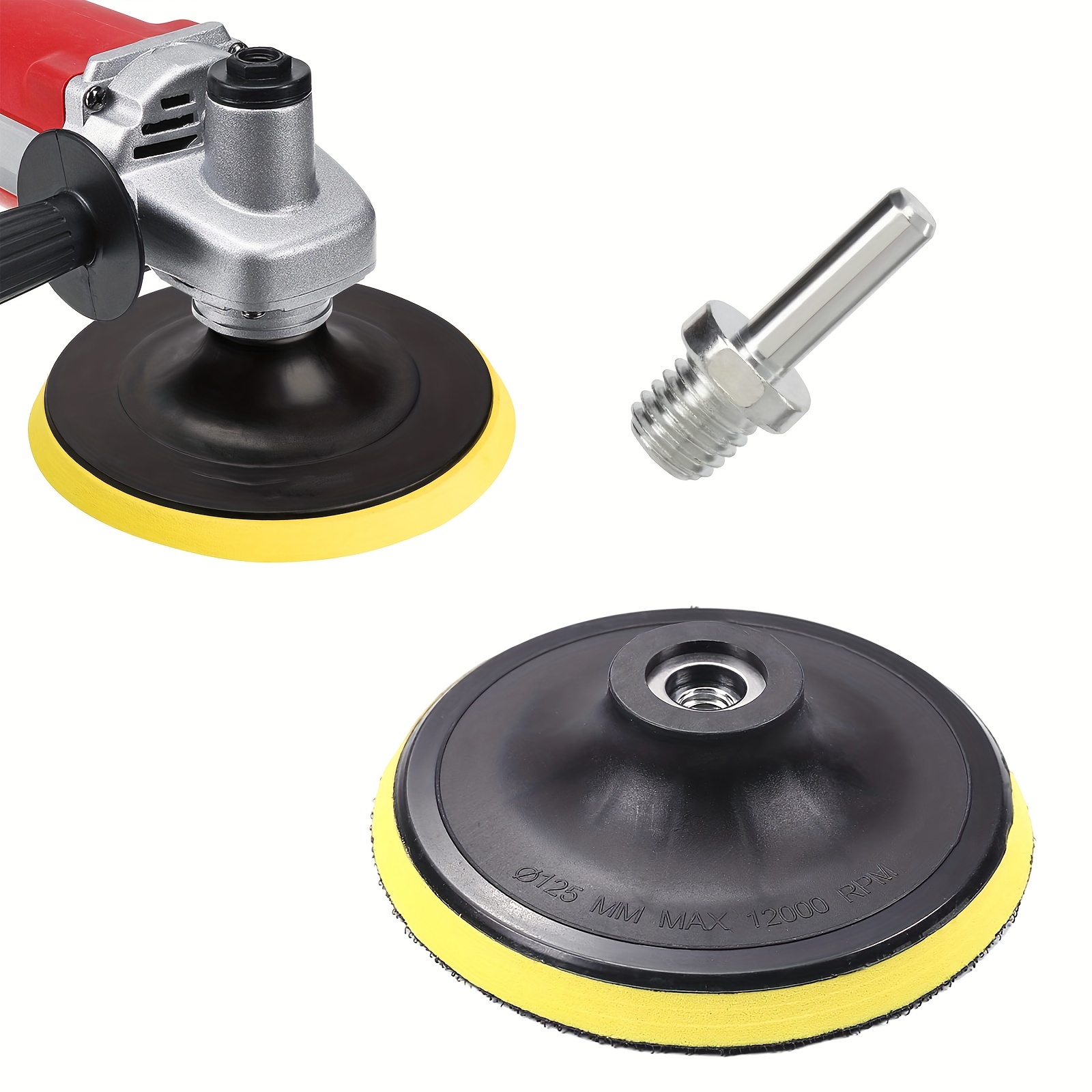 2pcs 5 Inch Hook And Loop Sanding Pad With M10 Thread Hex Drill Adapter  Self Adhesive Sandpaper Suction Cup Angle Grinder Wall Grinder Adhesive  Plate - Business, Industry & Science - Temu