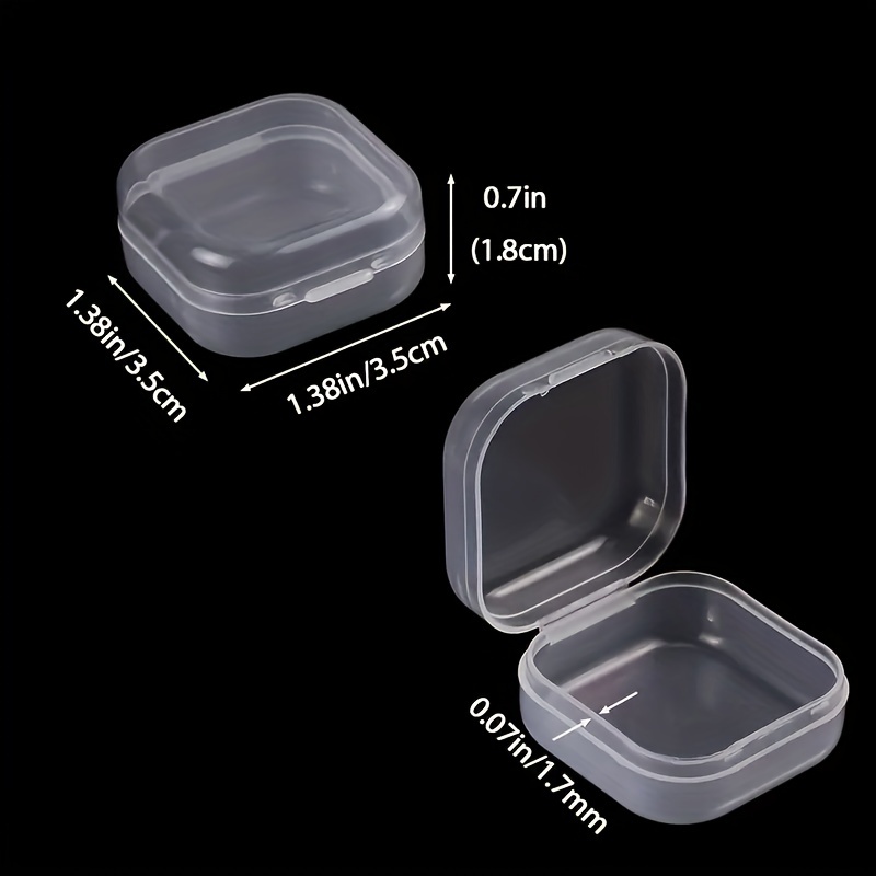 High Transparent Small Square Box Portable Earplug Box Pp Storage Box  Fishhook Box Mini Small Box With Cover Small Plastic Box - Temu United Arab  Emirates