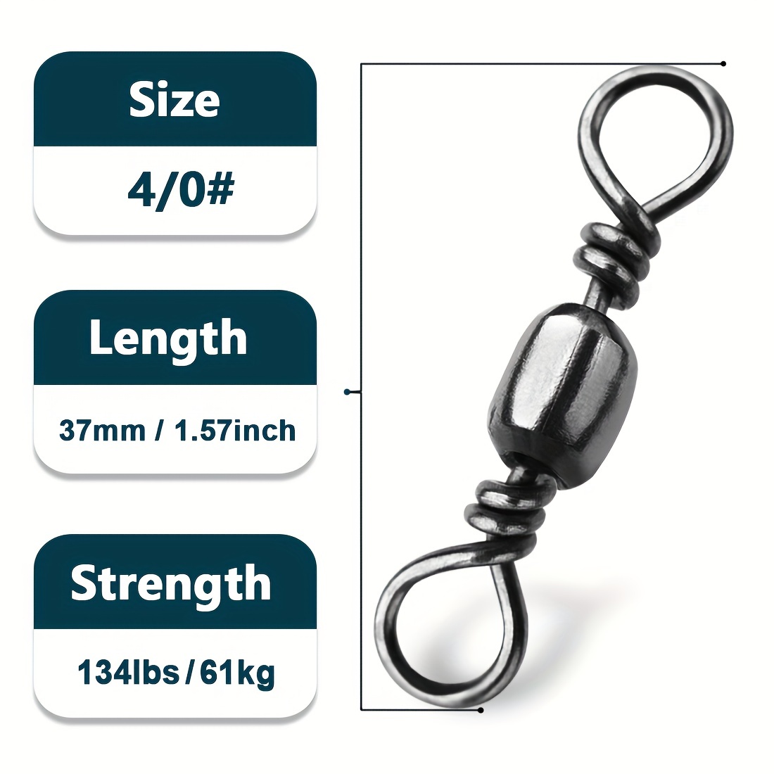 9km Fishing Barrel Swivels High Strength Fishing Connector - Temu