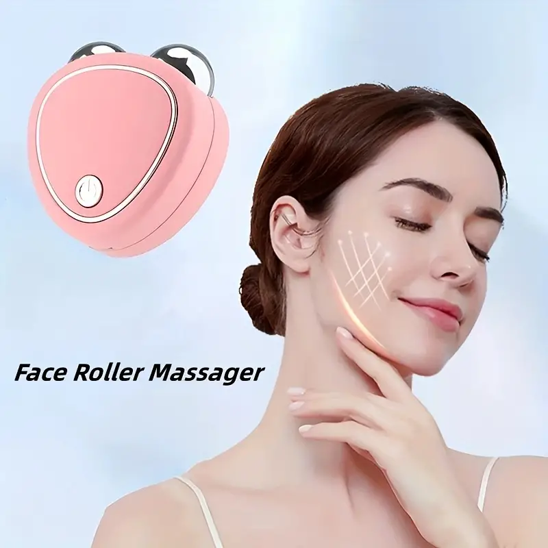 1pc micro current facial device facial carving tool 3d facial massage roller facial massage machine to instantly soothe your skin and achieve instant facial beauty details 3